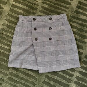 Zara Plaid Button Skirt Size L